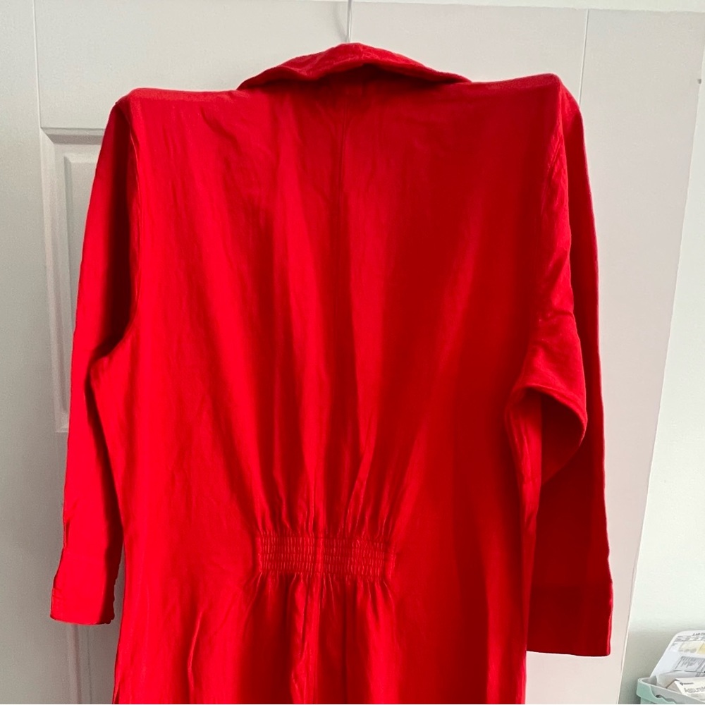 Classic Red Button-Front Maxi Dress - Picture 4 of 4